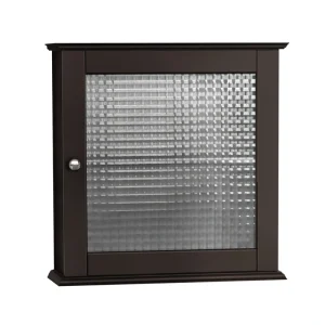 Teamson Home Chesterfield 18.5 x 18.5 Surface Mount Dark Brown Medicine Cabinet