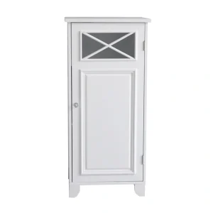 Teamson Home Dawson 15-in x 32-in x 13-in White Freestanding Linen Cabinet