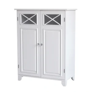 Teamson Home Dawson 26-in x 32.25-in x 13-in White Freestanding Linen Cabinet