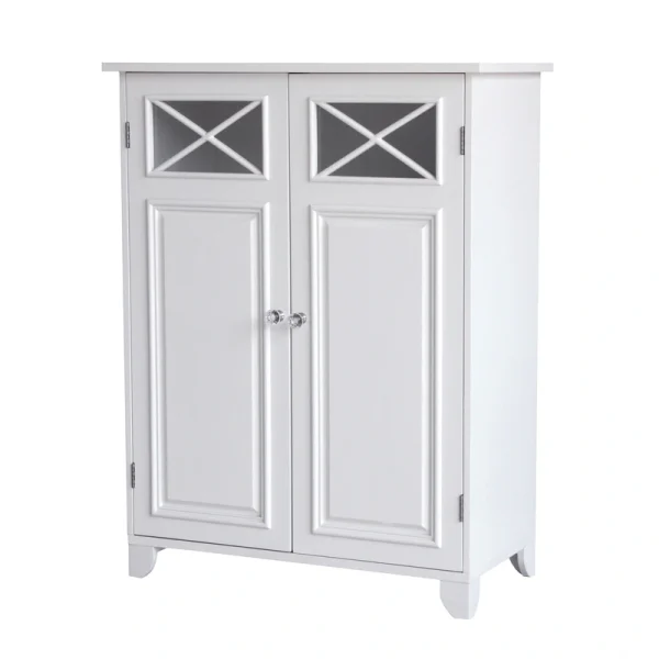 Teamson Home Dawson 26-in x 32.25-in x 13-in White Freestanding Linen Cabinet