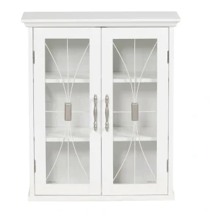 Teamson Home Delalney 20.5-in x 24-in x 8.5-in White Bathroom Wall Cabinet