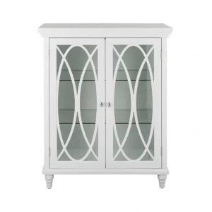 Teamson Home Florence 26-in x 32-in x 12.5-in White Freestanding Linen Cabinet