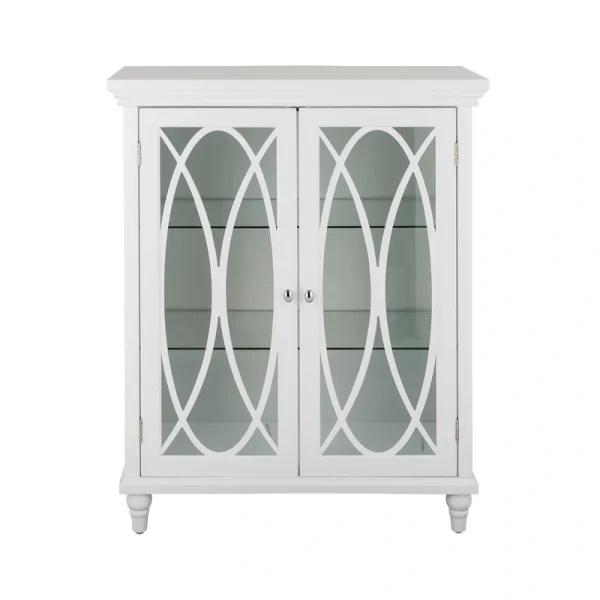 Teamson Home Florence 26-in x 32-in x 12.5-in White Freestanding Linen Cabinet