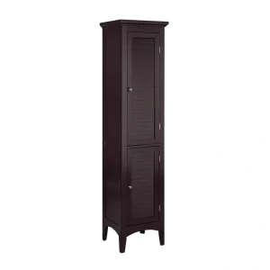 Teamson Home Glancy 15-in x 63-in x 13-in Dark Espresso Freestanding Linen Cabinet