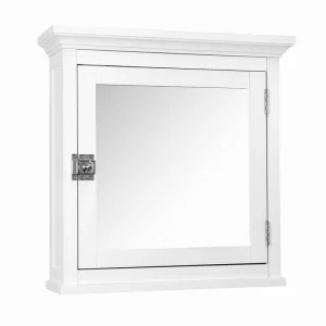 Teamson Home Madison 20.25 x 19 Surface Mount White Mirrored Medicine Cabinet
