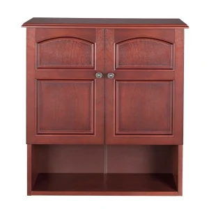 Teamson Home Martha 22.25-in x 25-in x 8-in Mahogany Bathroom Wall Cabinet