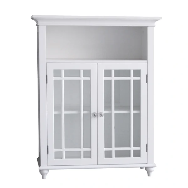 Teamson Home Neal 26.5-in x 34-in x 12-in White Freestanding Linen Cabinet
