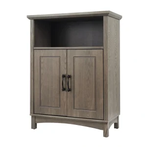 Teamson Home Russell 26-in x 34.25-in x 13-in Brown Freestanding Linen Cabinet