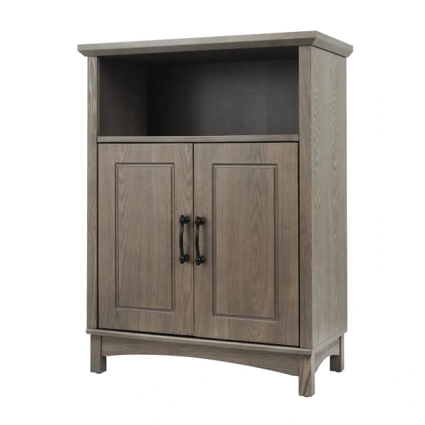 Teamson Home Russell 26-in x 34.25-in x 13-in Brown Freestanding Linen Cabinet