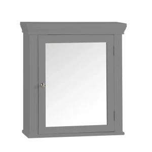 Teamson Home Stratford 18.5-in x 20-in Surface Mount Grey Mirrored Medicine Cabinet