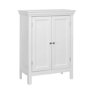 Teamson Home Stratford 26-in x 34-in x 13-in White Freestanding Linen Cabinet