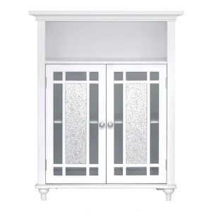 Teamson Home Windsor 26.5-in x 34-in x 12-in White Freestanding Linen Cabinet