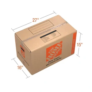 The Home Depot 27 in. L x 15 in. W x 16 in. D Heavy-Duty Large Moving Box with Handles (10-Pack)