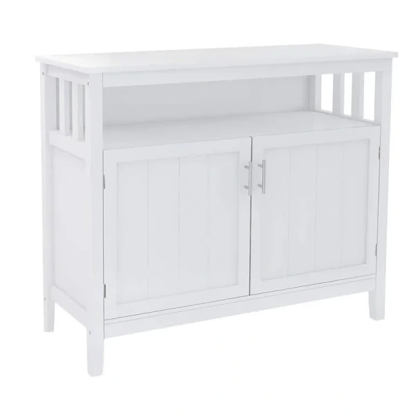 Tileon 39.96 in. W x 15.75 in. D x 34.25 in. H in White MDF Ready to Assenmble Floor Kitchen Cabinet storage sideboard T726932866