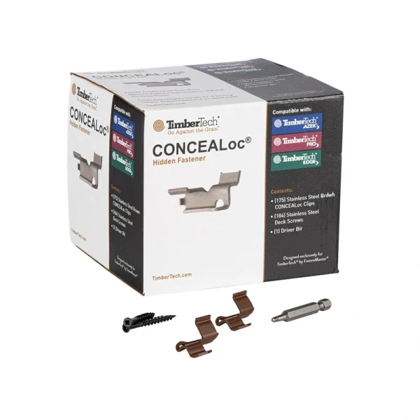 TimberTech CONCEALoc 1.625-in Matte Brown Hidden Deck Fastener 100-sq ft (175-Pack)