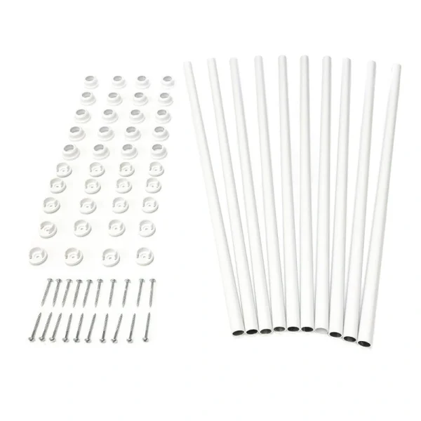 TITAN BUILDING PRODUCTS 3/4-in x 25-in Snap’n Lock Balusters White Aluminum Round Deck Baluster (10-Pack)