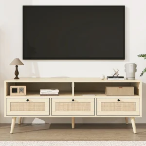 ToolCat Farmhouse/Rustic Oak Tv Cabinet (Accommodates TVs up to 55-in)