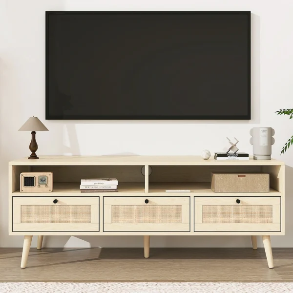 ToolCat Farmhouse/Rustic Oak Tv Cabinet (Accommodates TVs up to 55-in)
