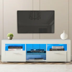 ToolCat Modern/Contemporary White Tv Cabinet (Accommodates TVs up to 55-in)