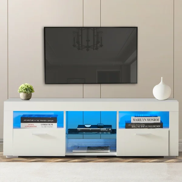 ToolCat Modern/Contemporary White Tv Cabinet (Accommodates TVs up to 55-in)