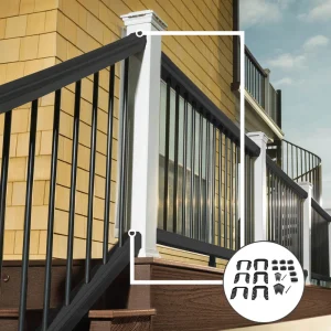 Trex 18.5-in x 6.625-in Transcend Charcoal Black Composite Stair Connector (36-Pack)