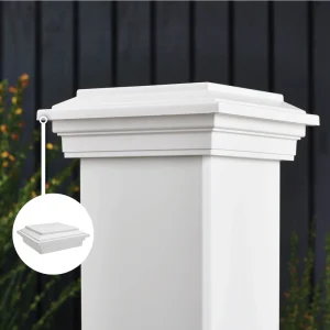 Trex 6-in x 6-in Classic White Composite Deck Post Cap