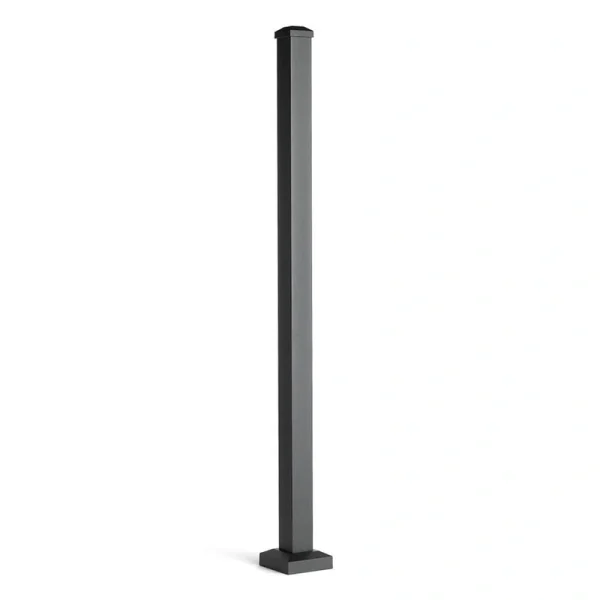 Trex Signature Railing 2.5-in x 2.5-in x 3-1/4-ft Charcoal Black Aluminum Deck Post T726915083