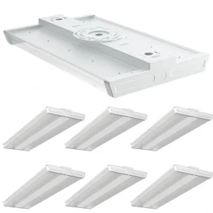 Unbranded Diamond 2 ft. LED High Bay Shop Light – 200-Watt Equiv. 800-Watt, 5000K Linear Hanging Light for Warehouse, (6-Pack)