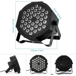 Unbranded RGB 36 LED Stage Lights DJ Par Lights, Sound Activated, Remote & DMX Controlled LED Uplights, 7 Modes Uplighting