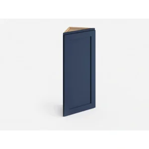 Valleywood Cabinetry 12-in W x 30-in H x 12-in D Marine Blue Birch Diagonal Corner Wall Ready To Assemble Plywood Cabinet (Flat Panel Shaker Style)