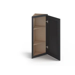 Valleywood Cabinetry 12-in W x 36-in H x 12-in D Ideal Gray Birch Diagonal Corner Wall Ready To Assemble Plywood Cabinet (Flat Panel Shaker Style)