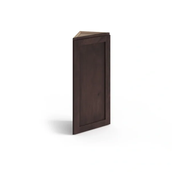 Valleywood Cabinetry 12-in W x 42-in H x 12-in D Rustic Hickory Diagonal Corner Wall Ready To Assemble Plywood Cabinet (Flat Panel Shaker Style)