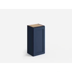 Valleywood Cabinetry 15-in W x 36-in H x 12-in D Marine Blue Birch Wall Ready To Assemble Plywood Cabinet (Flat Panel Shaker Door Style)