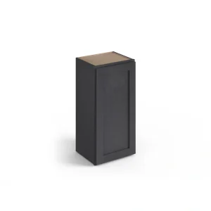 Valleywood Cabinetry 15-in W x 42-in H x 12-in D Ideal Gray Birch Wall Ready To Assemble Plywood Cabinet (Flat Panel Shaker Door Style)