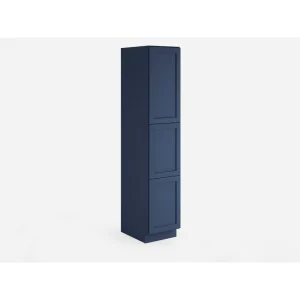 Valleywood Cabinetry 18-in W x 84-in H x 24-in D Marine Blue Birch Pantry Ready To Assemble Plywood Cabinet (Flat Panel Shaker Door Style)