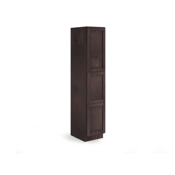 Valleywood Cabinetry 18-in W x 96-in H x 24-in D Rustic Hickory Pantry Ready To Assemble Plywood Cabinet (Flat Panel Shaker Door Style)