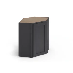 Valleywood Cabinetry 24-in W x 30-in H x 24-in D Ideal Gray Birch Diagonal Corner Wall Ready To Assemble Plywood Cabinet (Flat Panel Shaker Style)