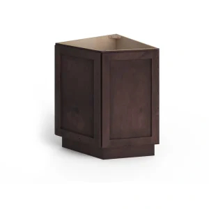Valleywood Cabinetry 24-in W x 34.5-in H x 24-in D Rustic Hickory Diagonal Corner Base Ready To Assemble Plywood Cabinet (Flat Panel Shaker Style)