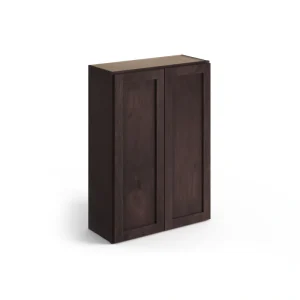 Valleywood Cabinetry 24-in W x 42-in H x 12-in D Rustic Hickory Wall Ready To Assemble Plywood Cabinet (Flat Panel Shaker Door Style)
