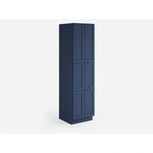 Valleywood Cabinetry 24-in W x 84-in H x 24-in D Marine Blue Birch Pantry Ready To Assemble Plywood Cabinet (Flat Panel Shaker Door Style)