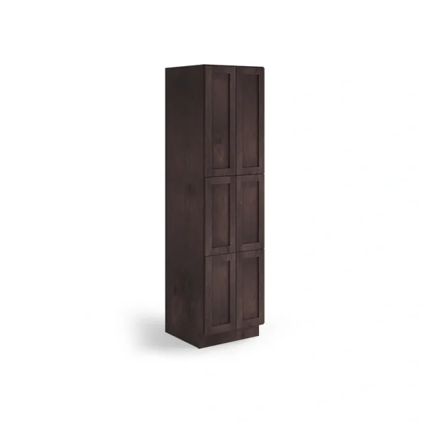 Valleywood Cabinetry 24-in W x 84-in H x 24-in D Rustic Hickory Pantry Ready To Assemble Plywood Cabinet (Flat Panel Shaker Door Style)