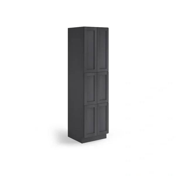 Valleywood Cabinetry 24-in W x 90-in H x 24-in D Ideal Gray Birch Pantry Ready To Assemble Plywood Cabinet (Flat Panel Shaker Door Style)