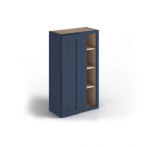 Valleywood Cabinetry 27-in W x 30-in H x 12-in D Marine Blue Birch Wall Ready To Assemble Plywood Cabinet (Flat Panel Shaker Door Style) T726917090
