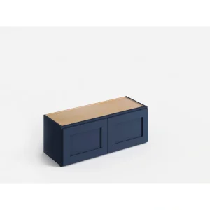 Valleywood Cabinetry 30-in W x 15-in H x 12-in D Marine Blue Birch Wall Ready To Assemble Plywood Cabinet (Flat Panel Shaker Door Style)
