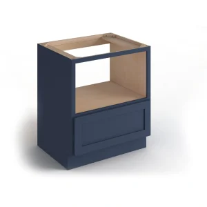 Valleywood Cabinetry 30-in W x 34.5-in H x 24-in D Marine Blue Birch 1-Drawer Microwave Base Ready To Assemble Plywood Cabinet (Flat Panel Style)