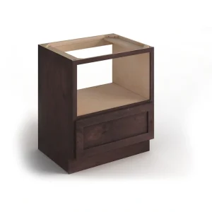 Valleywood Cabinetry 30-in W x 34.5-in H x 24-in D Rustic Hickory 1-Drawer Microwave Base Ready To Assemble Plywood Cabinet (Flat Panel Style)