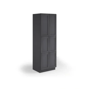 Valleywood Cabinetry 30-in W x 84-in H x 24-in D Ideal Gray Birch Pantry Ready To Assemble Plywood Cabinet (Flat Panel Shaker Door Style)