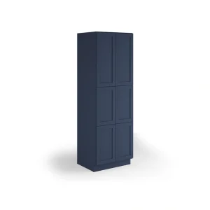 Valleywood Cabinetry 30-in W x 84-in H x 24-in D Marine Blue Birch Pantry Ready To Assemble Plywood Cabinet (Flat Panel Shaker Door Style)