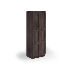 Valleywood Cabinetry 30-in W x 84-in H x 24-in D Rustic Hickory Pantry Ready To Assemble Plywood Cabinet (Flat Panel Shaker Door Style)
