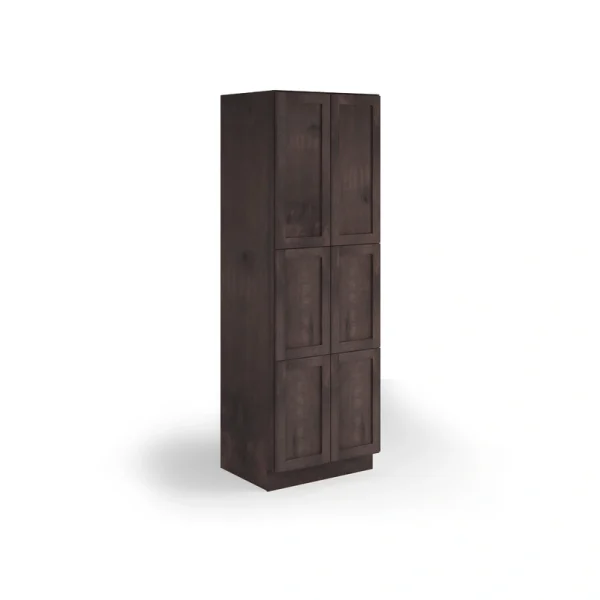Valleywood Cabinetry 30-in W x 84-in H x 24-in D Rustic Hickory Pantry Ready To Assemble Plywood Cabinet (Flat Panel Shaker Door Style)